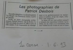 revue de presse - patrick desbois - nu artistique