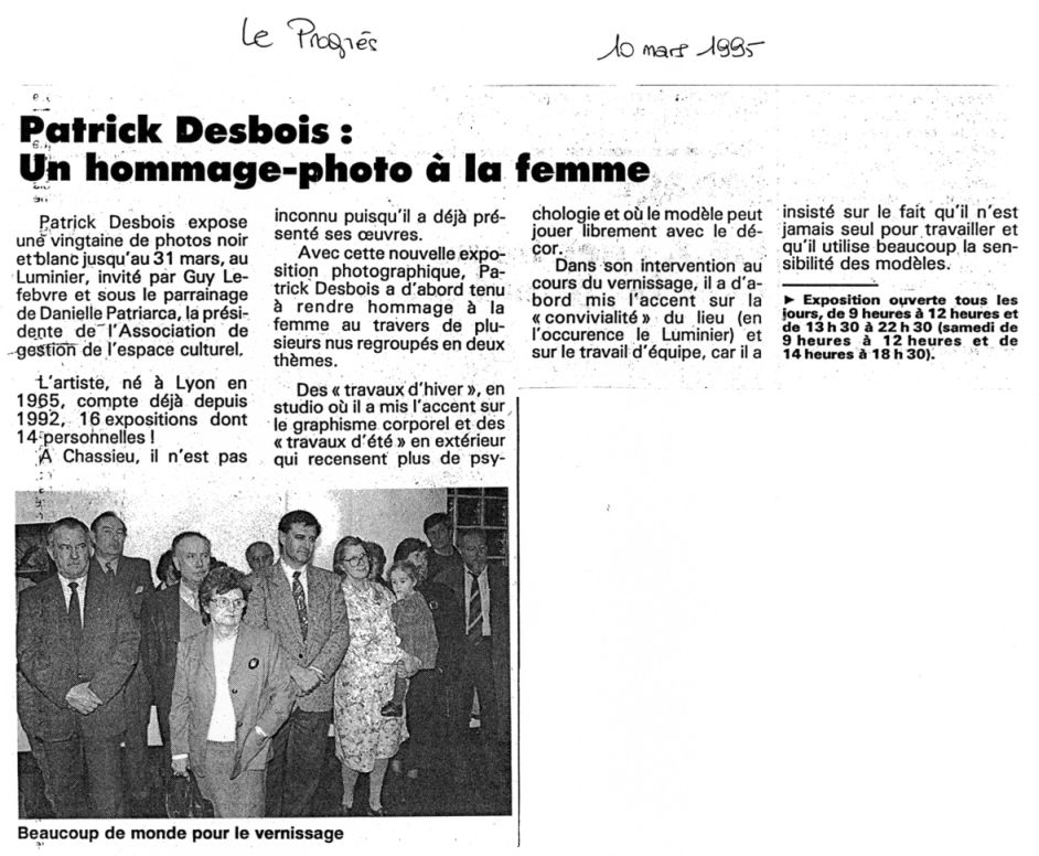 Article de journal photo de Femme erotique a lyon