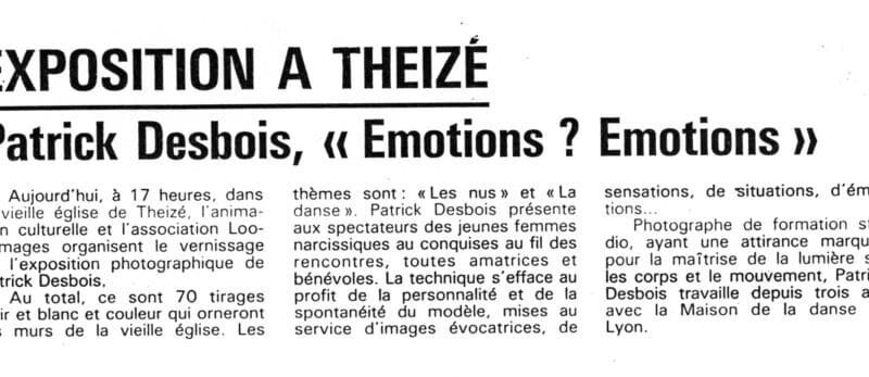 Témoignage - Photo sensuelle Desbois presse